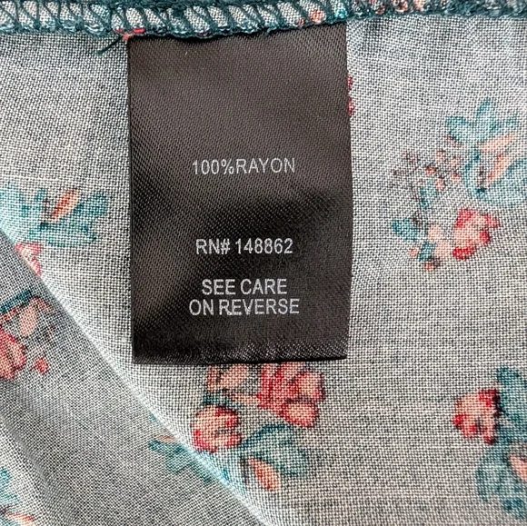 Torrid Green Floral Challis Off The Shoulder Midi Dress Size 4X Spring Pockets - Picture 11 of 12